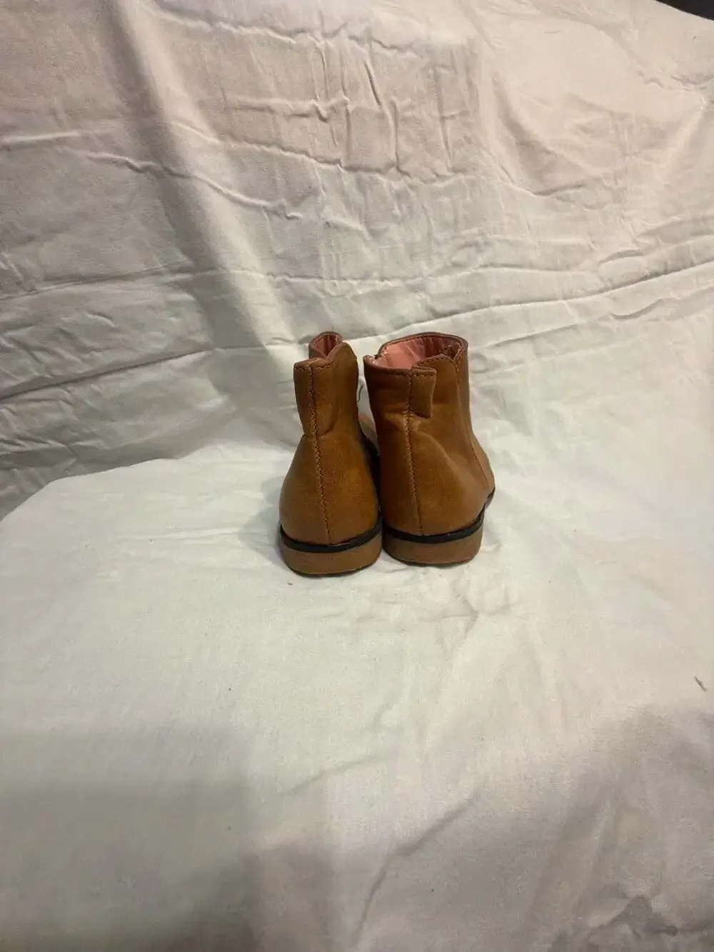 Cat & Jack Girls' Cognac Brown Zip-Up Ankle Boots